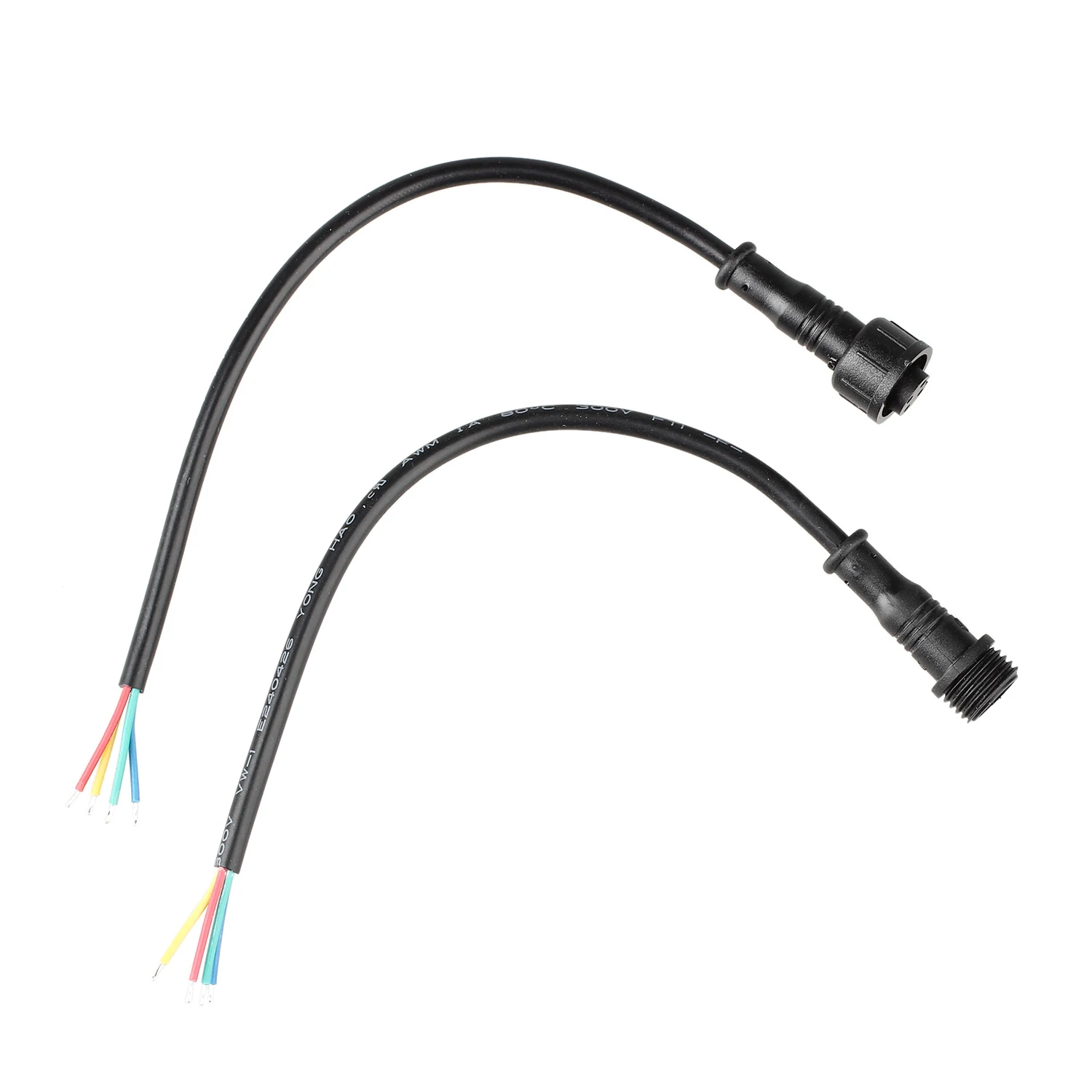 MYLB-LED Trakovi 4 Pin Nepremočljiva Napajalni Priključek Kabel usb Črna