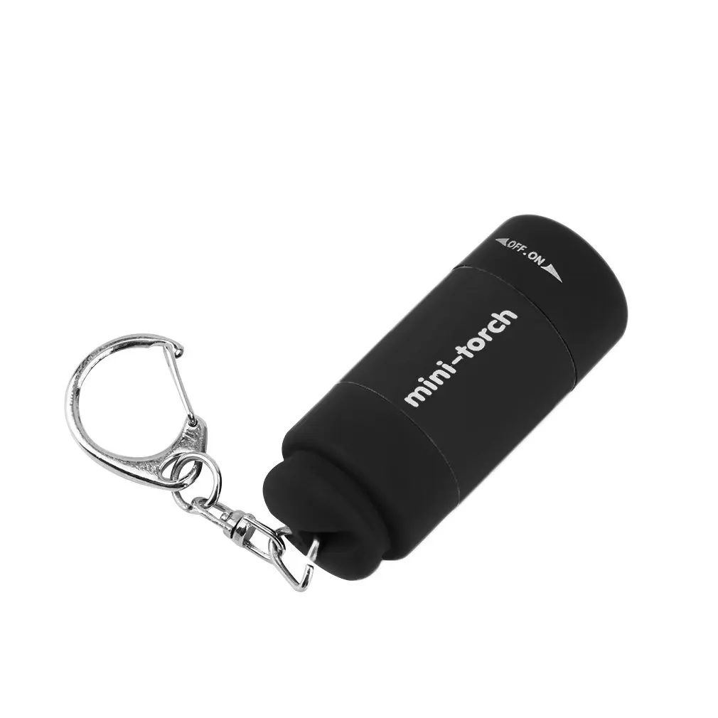 1pcs Prenosni Mini Keychain Žep Baklo USB Polnilne Luči Svetilka Svetilka 0,5 W 25Lm Multicolor Mini-Baklo Vroče