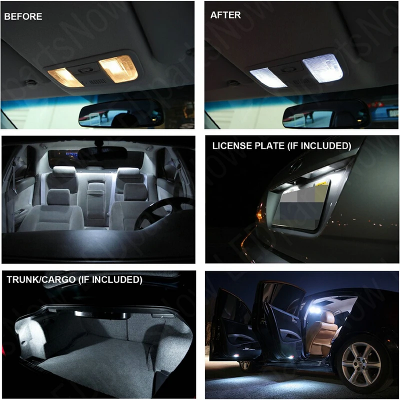LED Notranjosti Avtomobila Luči Za Hyundai sonata YF 2013 soba dome zemljevid branje stopala vrata lučka brez napak 10pc