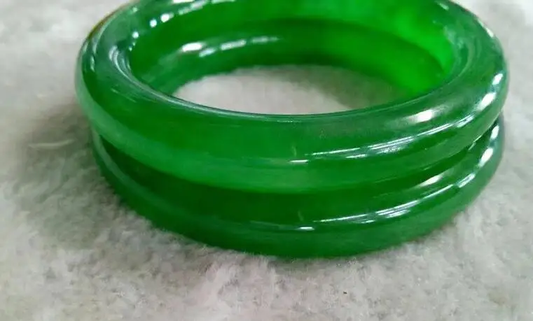 58mm Certifikatom (Razred A) Naravno zeleno Jadeit JADE Zapestnica Bangle