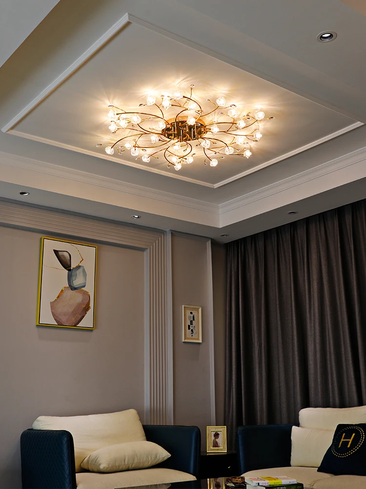 Sodobni LED kristalno Stropni Lestenec luksuzni Dnevna Soba lučka spalnica razsvetljave, toplo in romantično Lestenec namestitev