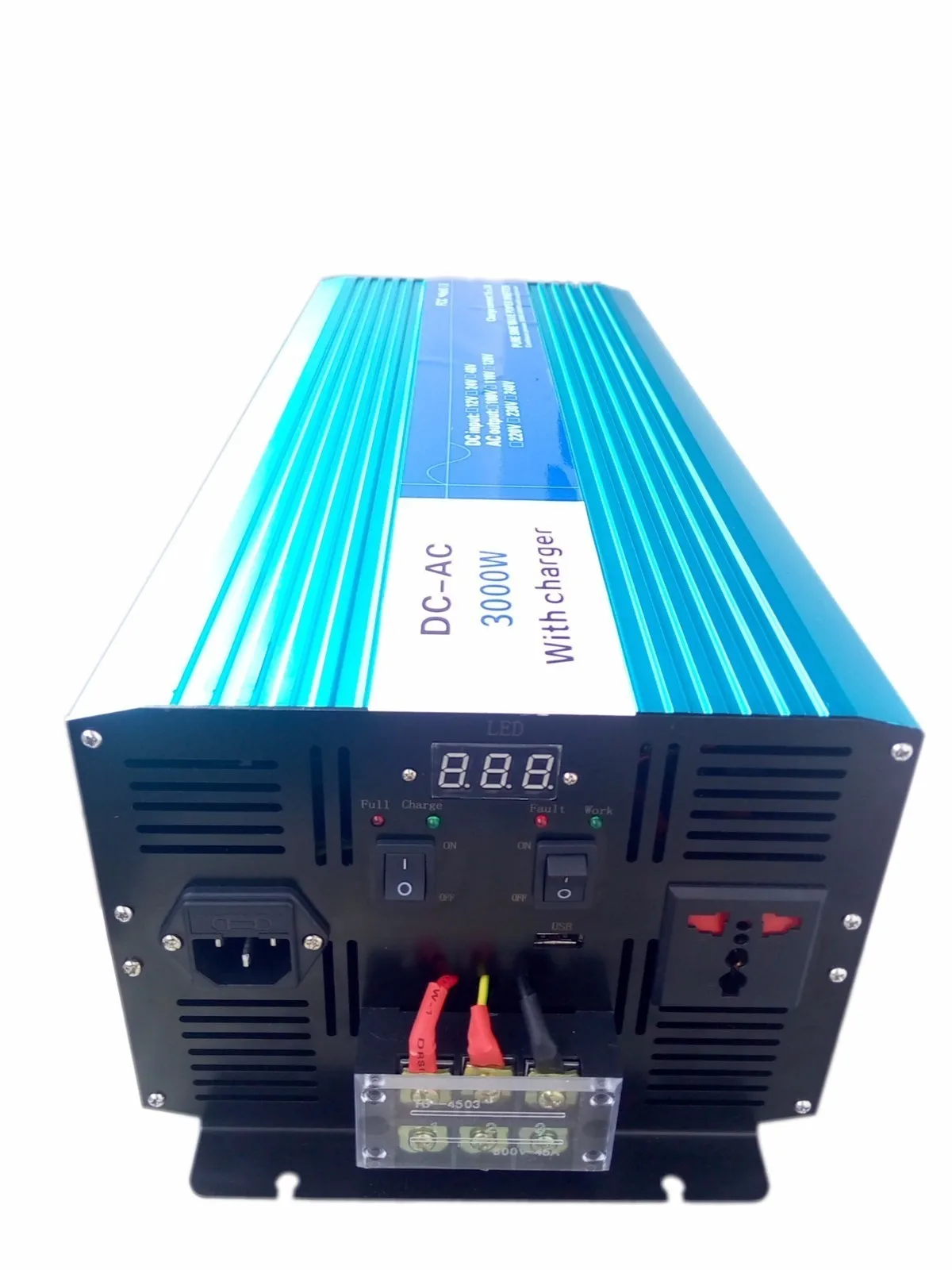 3000W Pure Sine Wave Inverter,DC 12V/24V/48V, Do AC 110V/220V,off-grid Sončne napetost pretvornika S Ploščo Polnilnik In UPS