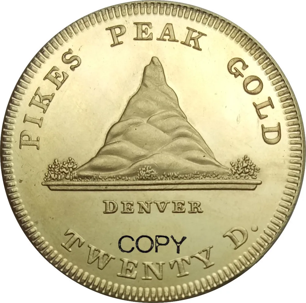 Združene države Amerike 1860 Clark Gruber & Company $20 Dvajset Dolarjev Medenina Kopijo Kovancev