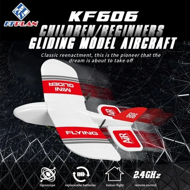 2019 KFPLAN KF606 2,4 Ghz 2CH EPP Mini Notranji RC Jadralno Letalo Vgrajen Gyro RTF Dobro Fleksibilnost, Močan Odpor Do Padca