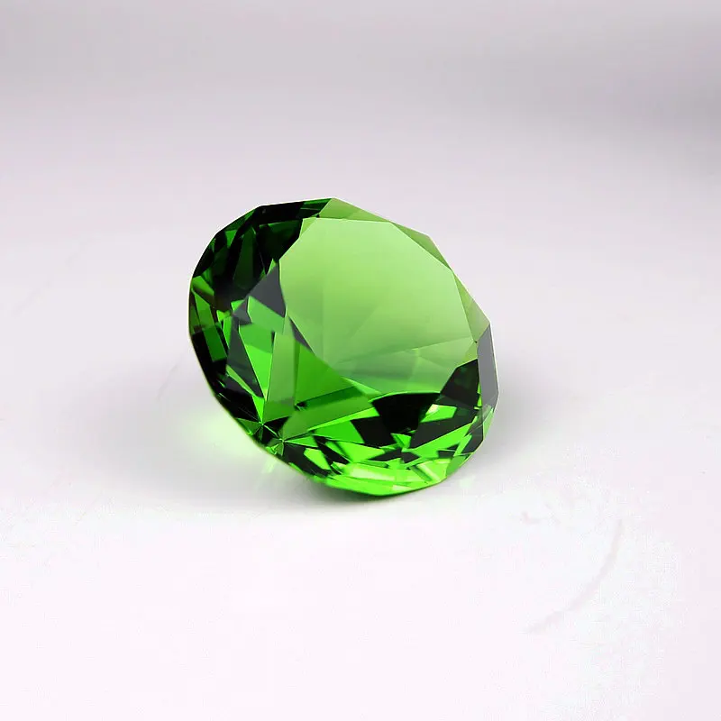 40 mm Visoke Kakovosti Zeleno Kristalno Steklo Diamant za Poročno Darilo Otrok Festival Dekoracijo