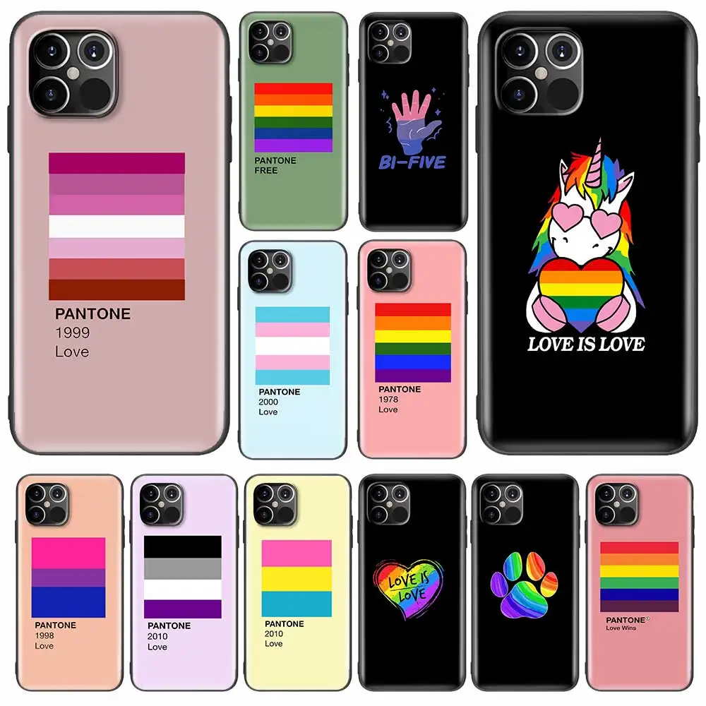 Telefon Primeru Za iPhone Mini 12 11 Pro SEBI 2020 X XS Max XR 7 8 6 6S Plus Silikonski Mehko Hrbtni Pokrovček Coque, Geji Lezbijke, LGBT Mavrica