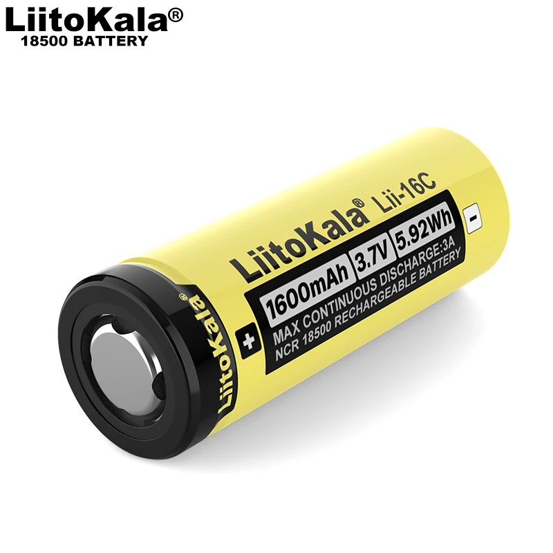 2021 LiitoKala Lii-16C 18500 1600mAh 3,7 V dc baterija za ponovno Polnjenje Recarregavel litij-ionska baterija za LED svetilka