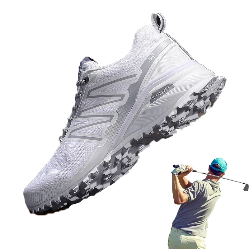 Novi Golf Čevlji Moški Dihanje Očesa Golf Footwears Prostem Velik obseg Hoja Superge Anti Slip Spikelss Čevlji za Golfiste