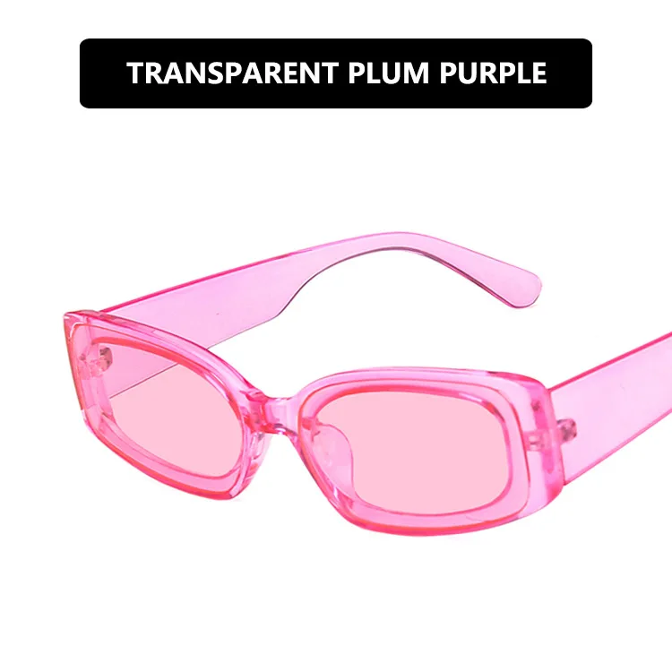 2020 trendy candy barve, majhne kvadratne oblike sončna očala nove Evropske in Ameriške ženske barve pregleden sončna očala