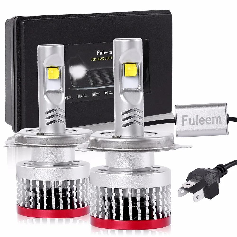 Fuleem H4 H7 H11 9006 LED Smerniki Žarnice Conversion Kit XHP50 100W 12000LM 6000K Bela LED Smerniki 2PCS