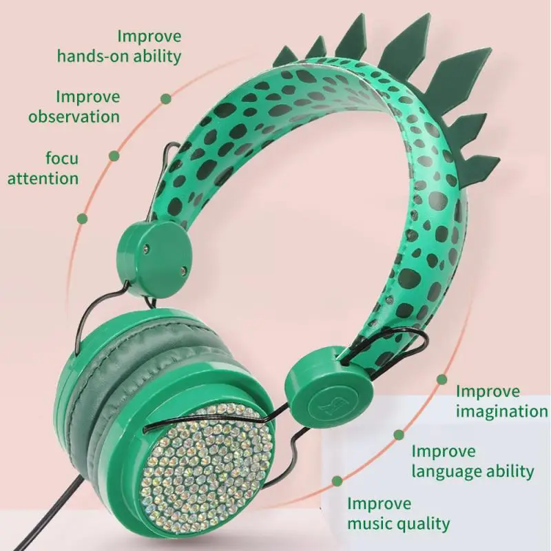 Srčkan Jurassic Dinozaver 3,5 mm Žične Slušalke Z Mikrofonom Primerne Za Učenje Igre Mobilni Telefon, Slušalke Najnovejšo