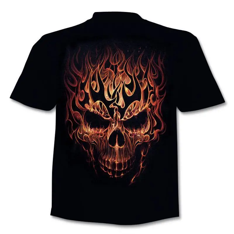 2021 Poleti In Jeseni Novih Moških 3dt Majica Skull Totem Terorizmu Moda Priložnostne Kratka sleeved Svoboden Znoj Majica T-shirt Vrh