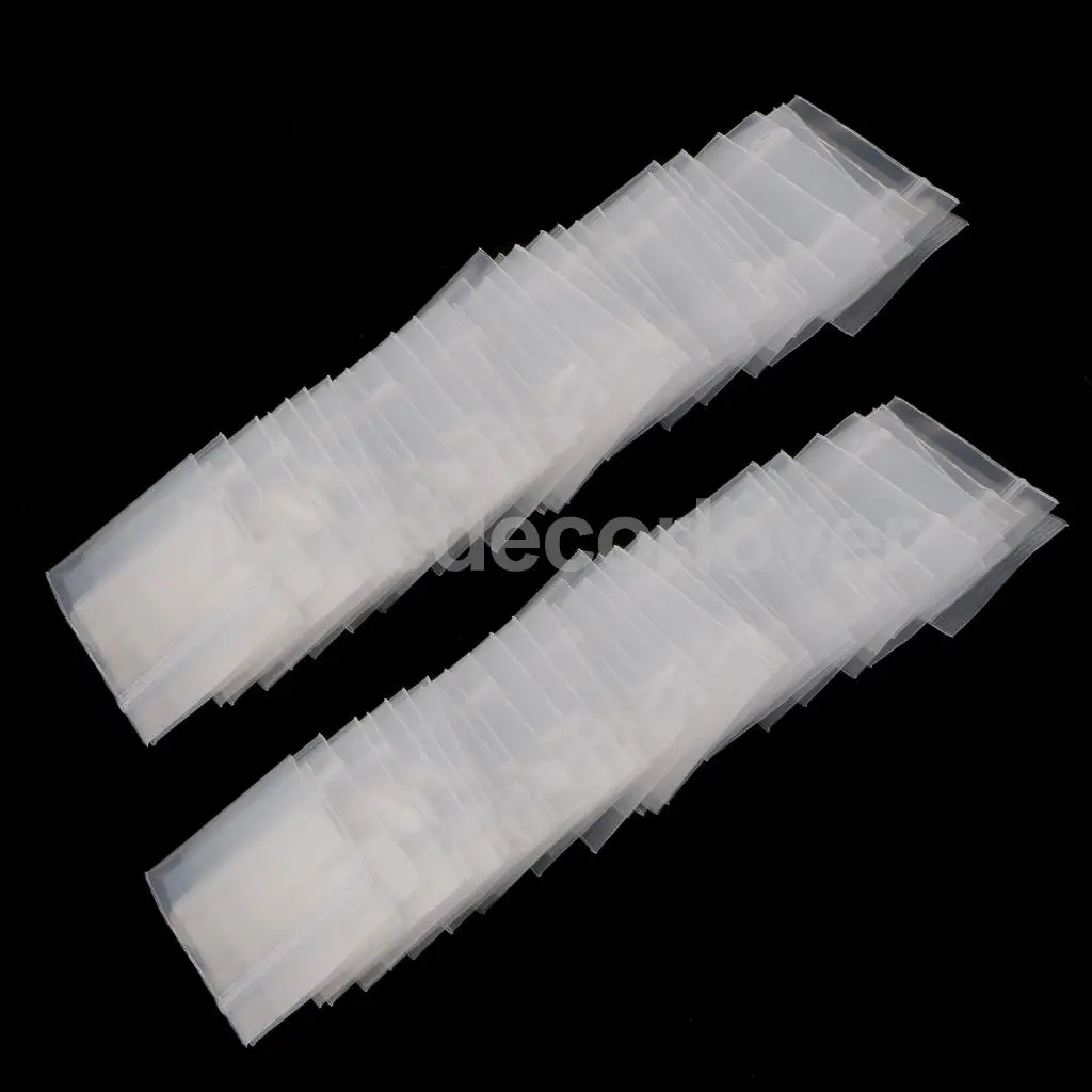 2x 100 kozarcev prozorno Plastično Vrečko Zip Poli Plastičnih Baggies Reclosable Mini Nakit Vrečko za Shranjevanje 1.2 1.6 gx' za 2,4 mil