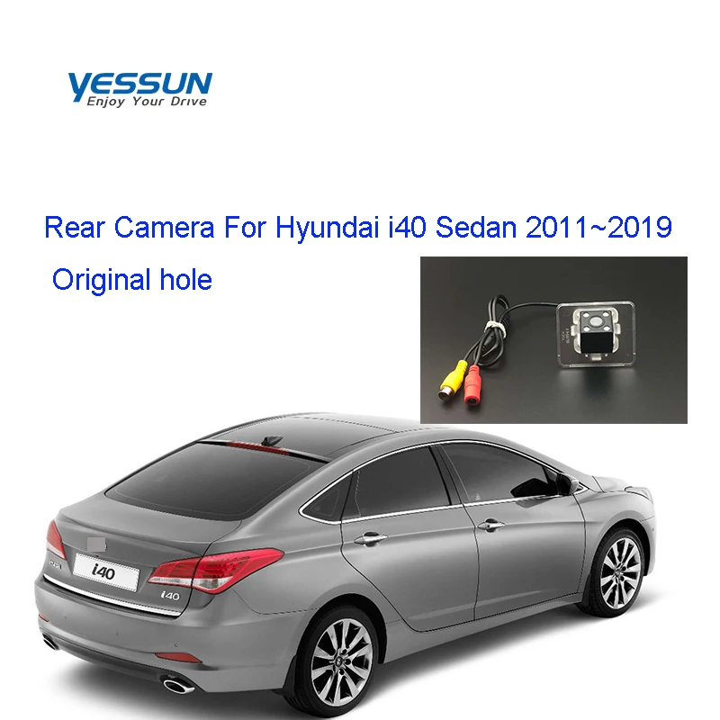 Yessun Avto Pogled od Zadaj Kamero HD Night Vision Vzvratno Kamero IP67 DC 12V Za Hyundai i40 Limuzina 2011~2019 Original luknja