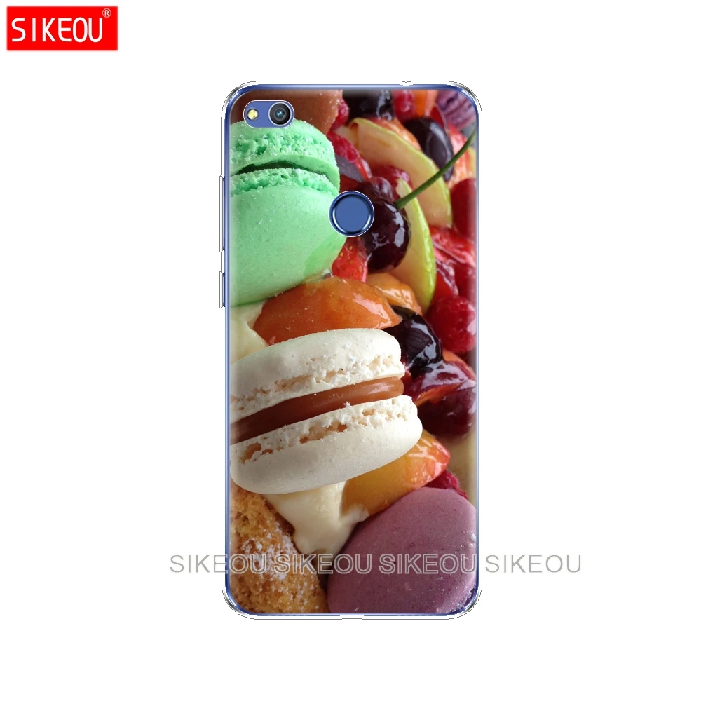 Silikonski Pokrovček Telefona Primeru Za Huawei P20 P7 P8 P9 P10 Lite Pro Plus 2017 p smart 2018 hrana za Piškotov Macarons