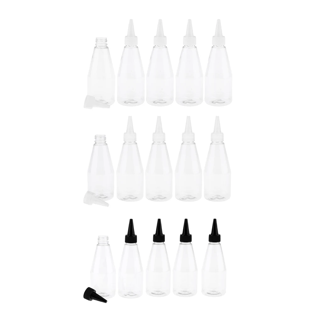 Paket 5 200 ML Prazno Steklenico z Twist Vrh Skp Nasvet Aplikator za Topila, Eterična Olja, Barve, Črnila, Tekoče Lepilo