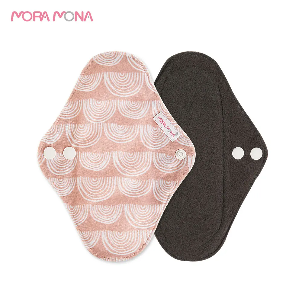 Mora Mona 5-Kos Majhne Ekološke Večkratno Uporabo Bambus, Oglje Menstrualne Krpo Pad Sanitarne Stroj Tipke Za Ženske