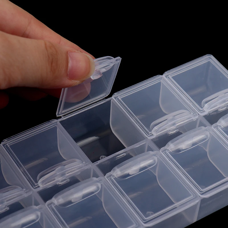 1pc Plastičnih Prazna Škatla za Shranjevanje 10 Reže za Nail Art Nosorogovo Orodja Nakit Škatla za Shranjevanje Vezenje Pribor Primeru Organizator