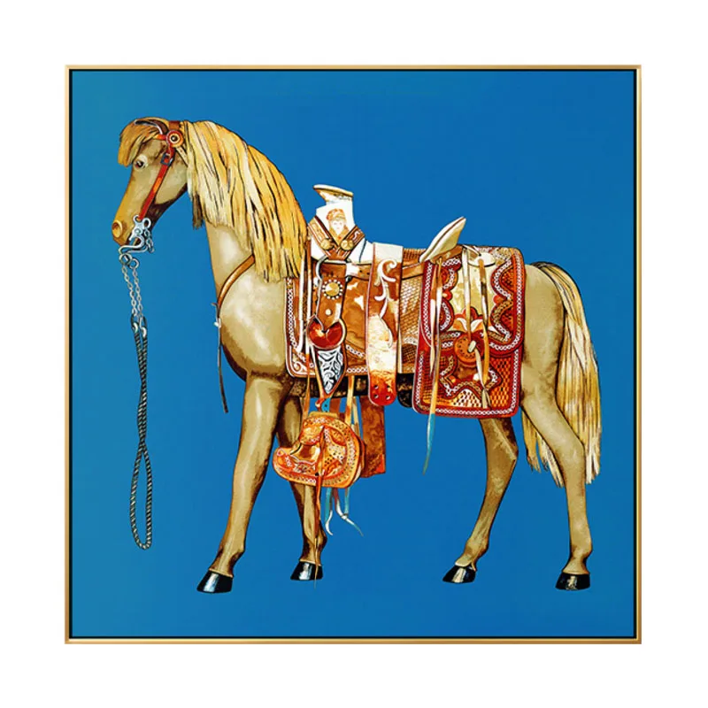 Nordijska Klasičnih Živali Steno Umetnosti Slikarstva Povzetek Konj Platno Poster Tiskanje Luksuzni Stenske Slike Za Dnevno Sobo Sodoben Dom Dekor