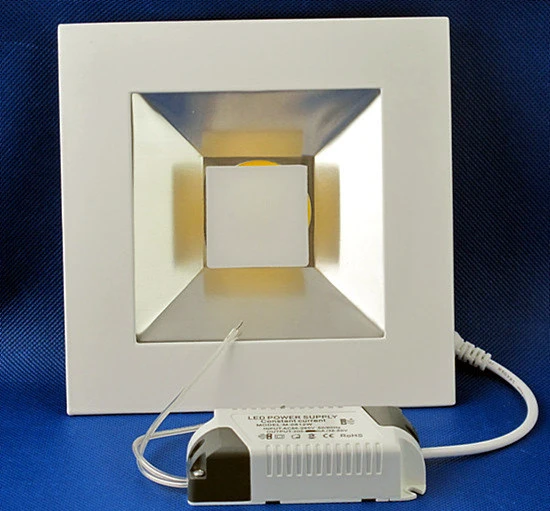 LED Panel 10W Kvadratnih Toplo Bela COB SMD Luči Stropne Luči Lučka 850LM AC85-265V