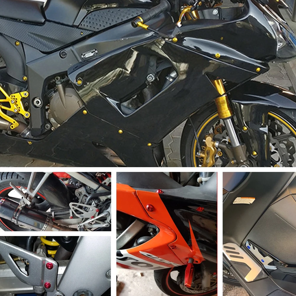 10x 6 MM CNC Motocikel Pribor Oklep Telo Dela Vijaki Vijak za Yamaha YZF-1000 YZF600 R1 R6 Tmax T-MAX 500 530 Moto