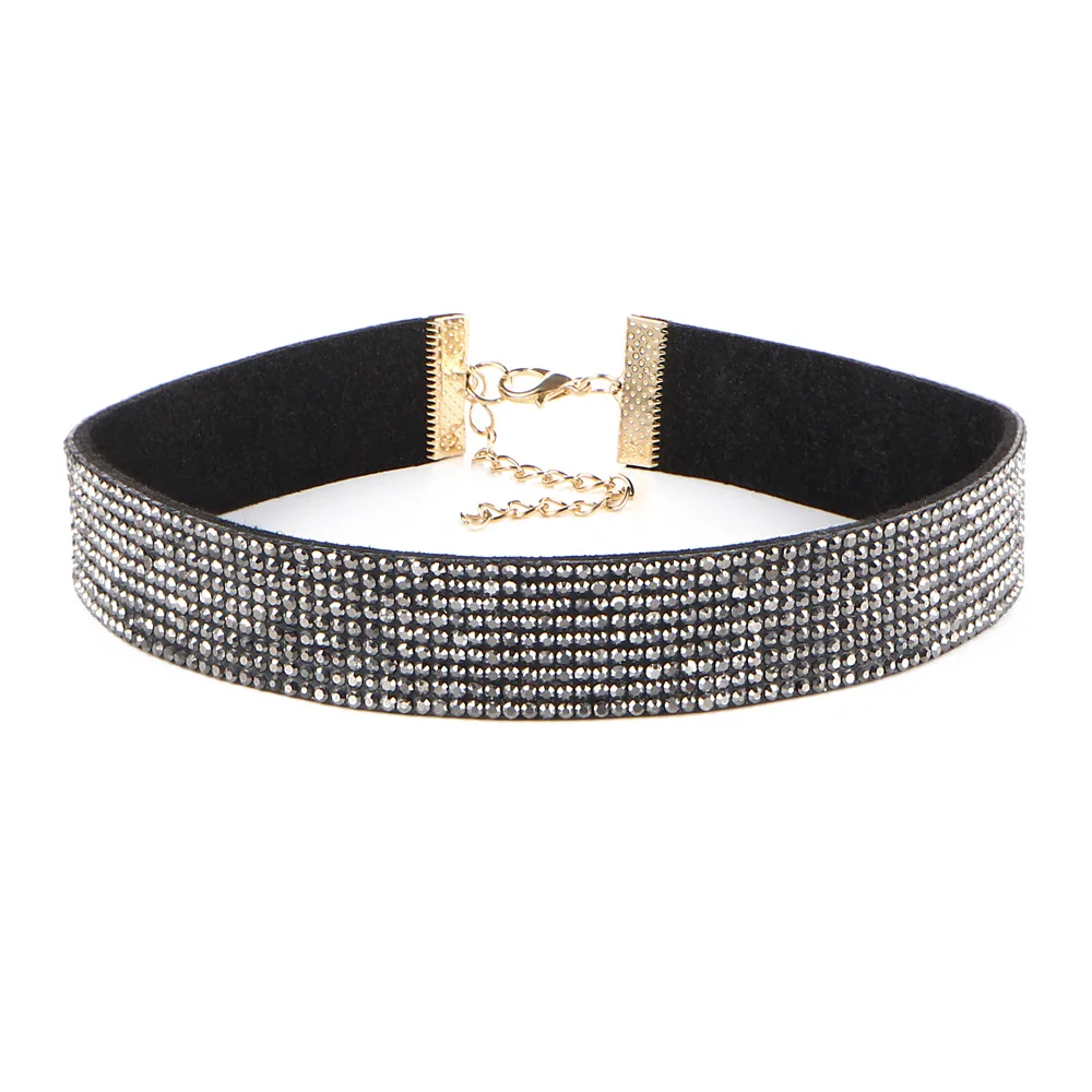 2020 Modni nakit polno diamantna ogrlica ključnico vratu verige element multi layer polno diamond ovratnik osebno ogrlica