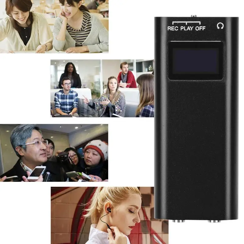 Q25 Digital Mini Audio Snemalnik Glasu Skrite Aktivira Poslušanje Naprave 8GB MP3