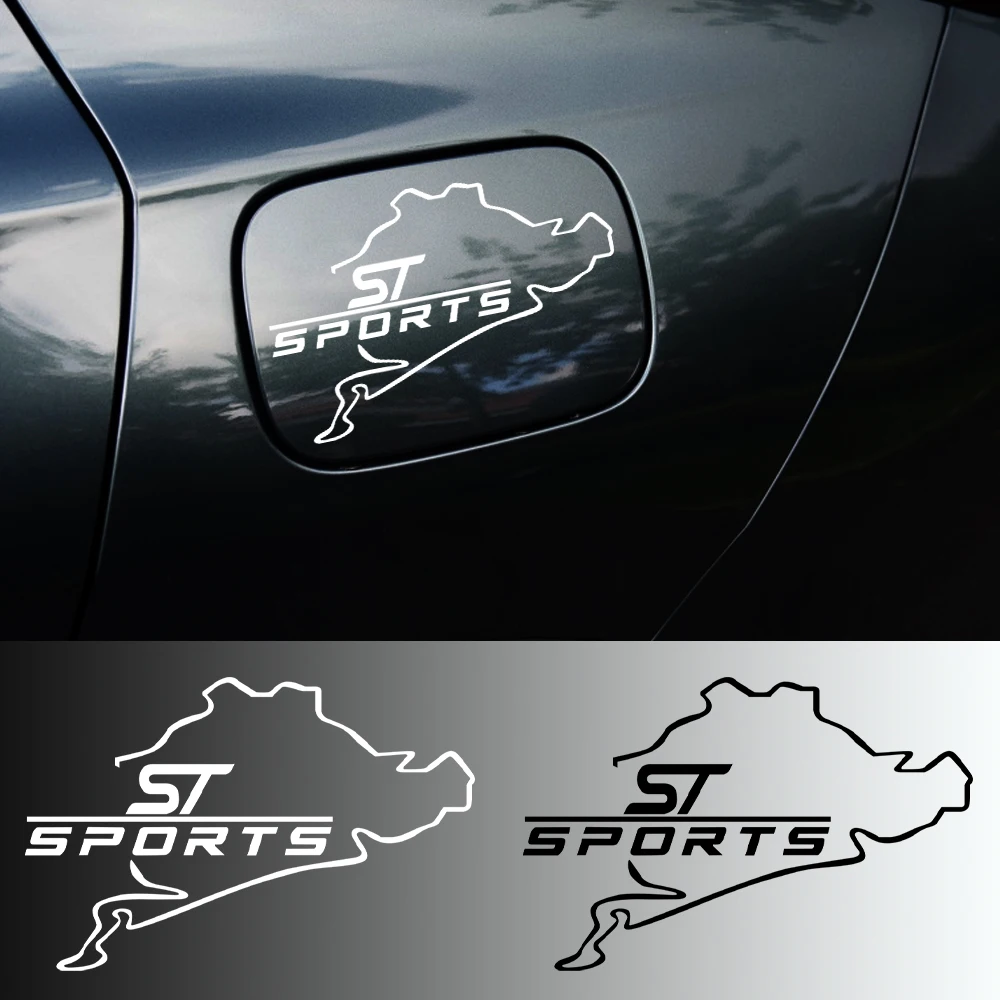 Avtomobil Telesa Rezervoarja za Gorivo Skp Trunk Dekoracijo ST Dirke Logotip Značko Nalepke Za Ford Fiesta Mondeo Fusion Mustang Explorer Tauru
