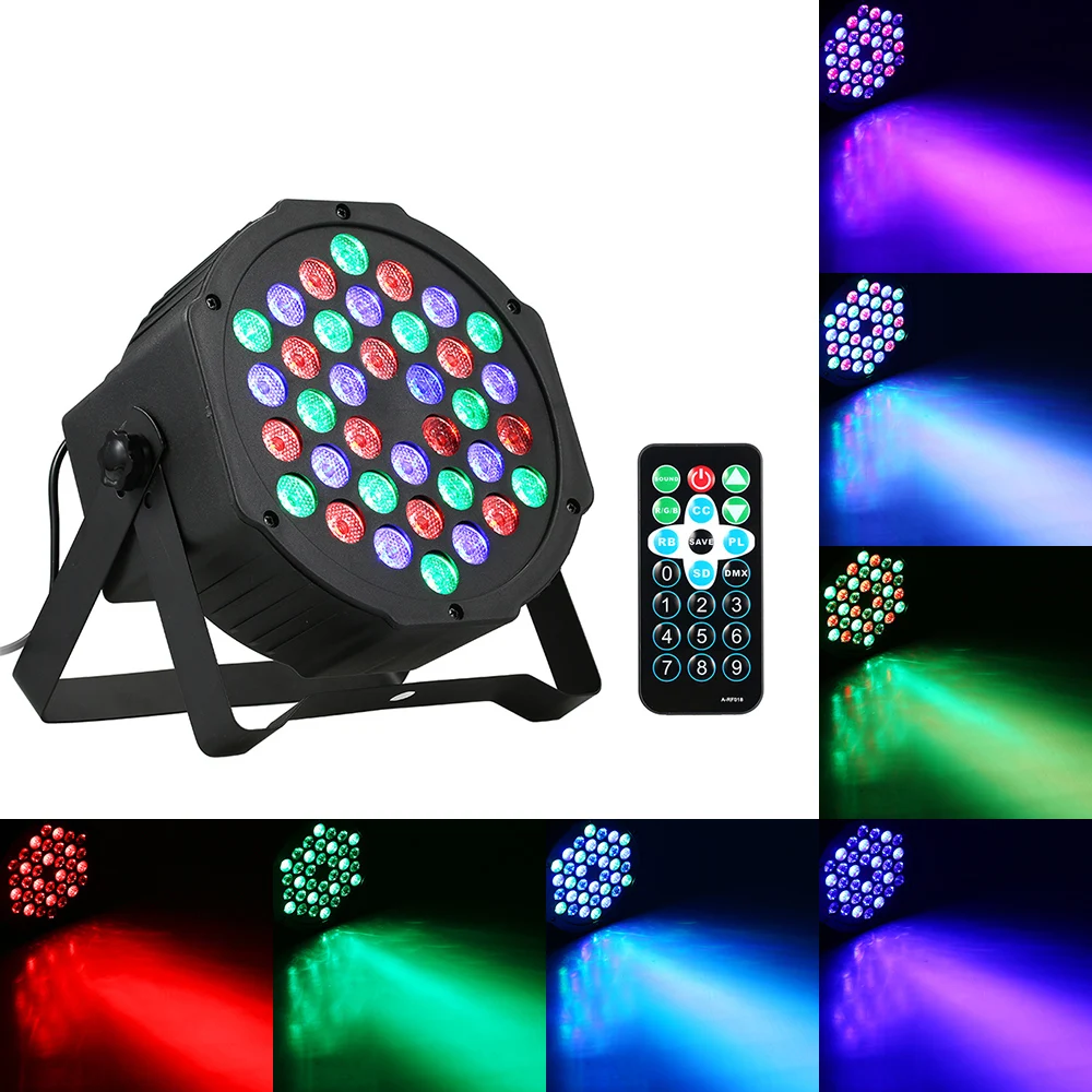 24W 36LEDs RGB Mini Fazi Par Luči z IR Daljinski upravljalnik Zvok, Vklopi/ Auto-tek/ DMX512 za Stranke DJ Kažejo, Disco luči