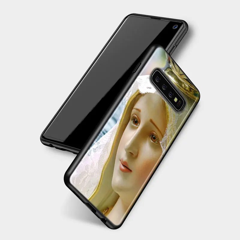 Silikonski Črni Pokrov Retro Umetnosti Kip Device Marije za Samsung Galaxy Note 10 Pro 9 8 Plus S10 5G S9 S8 S7 Plus S6 primeru Telefon