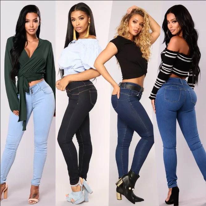 2020 Hip Dviganje in Vitek Vgradnjo ženska Oblačila Vroče Prodajo Štirih Barv Širok Pas in Majhne Noge Jeans Hlače