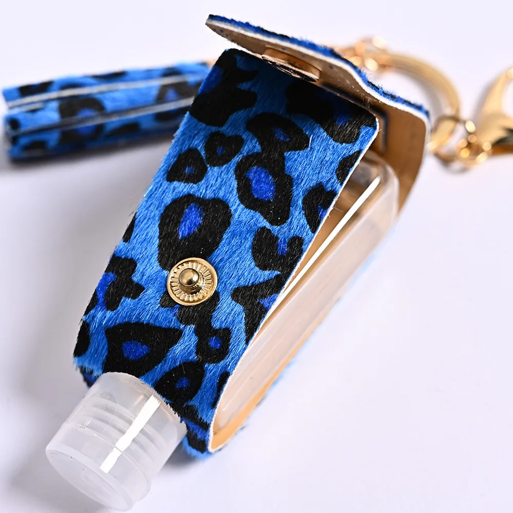 30 ml Hand Sanitizer Leopard T-oblikovane Keychain Imetnika Potne Posodah Flip enkratno uporabo Steklenice Z Tassel Keychain