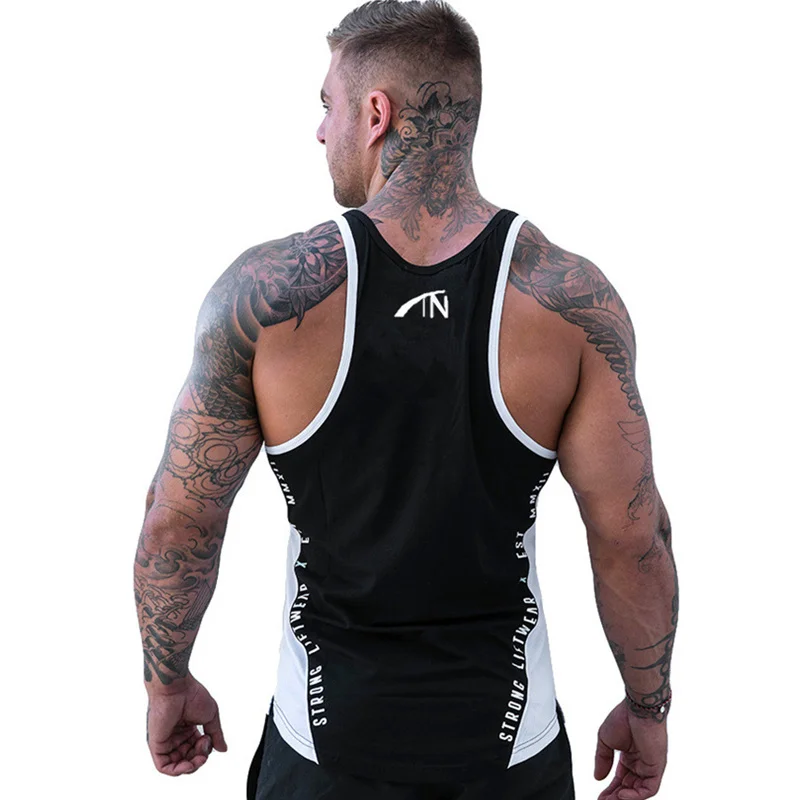 Moški Bodybuilding Vrhovi Tank Telovadnici KRATKI Fitnes Bombaž majica brez Rokavov, ki Teče Oblačila Stringer Singletnega Moški Poletje Priložnostne
