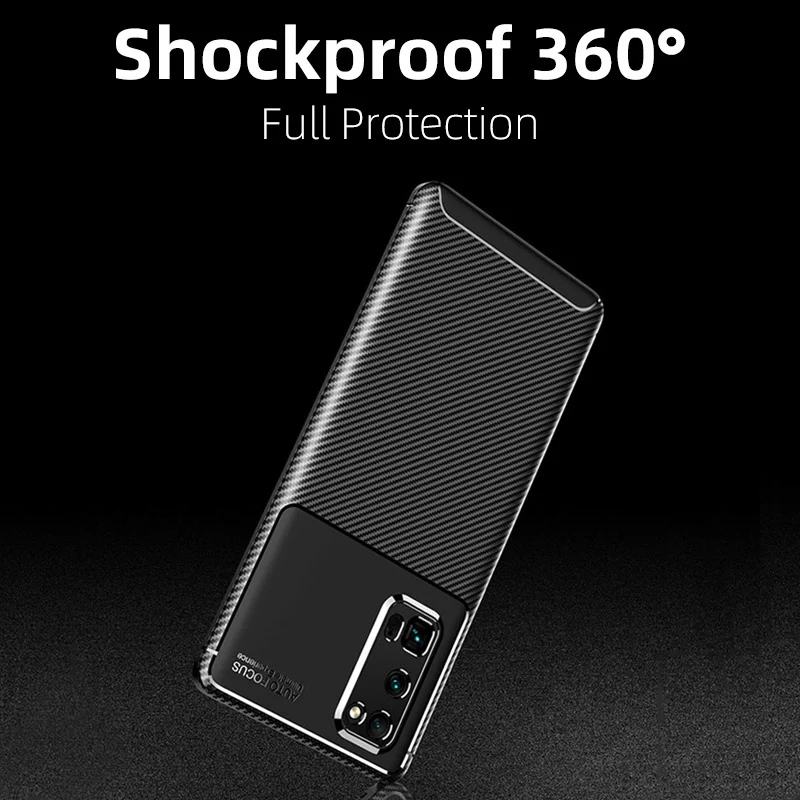 Za Huawei P30 Lite P40 Pro Ogljikovih Vlaken Primeru Na Huawei P20 Plus P10 Nova 7 Pro 6 SE 5 4 3 3i Y7p Y8p Y8S Y6p Y5p Mat Pokrov