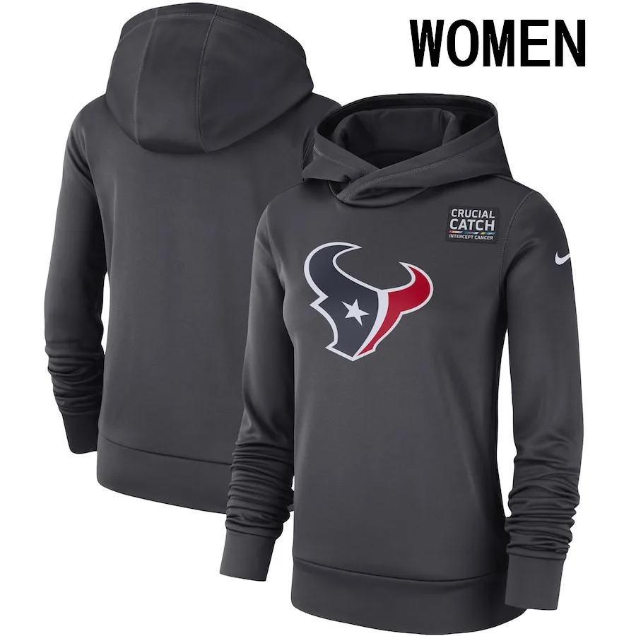 Houston moški ženske Majica Texans Ključnega pomena Ujeti Uspešnosti Ameriški nogomet Hoodie Antracit
