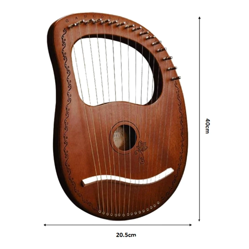 Liro Harfo 16 Strune Harfe Prenosni Majhne Harfo z Trpežne Jeklene Strune Lesa Niz Glasbeni Instrument