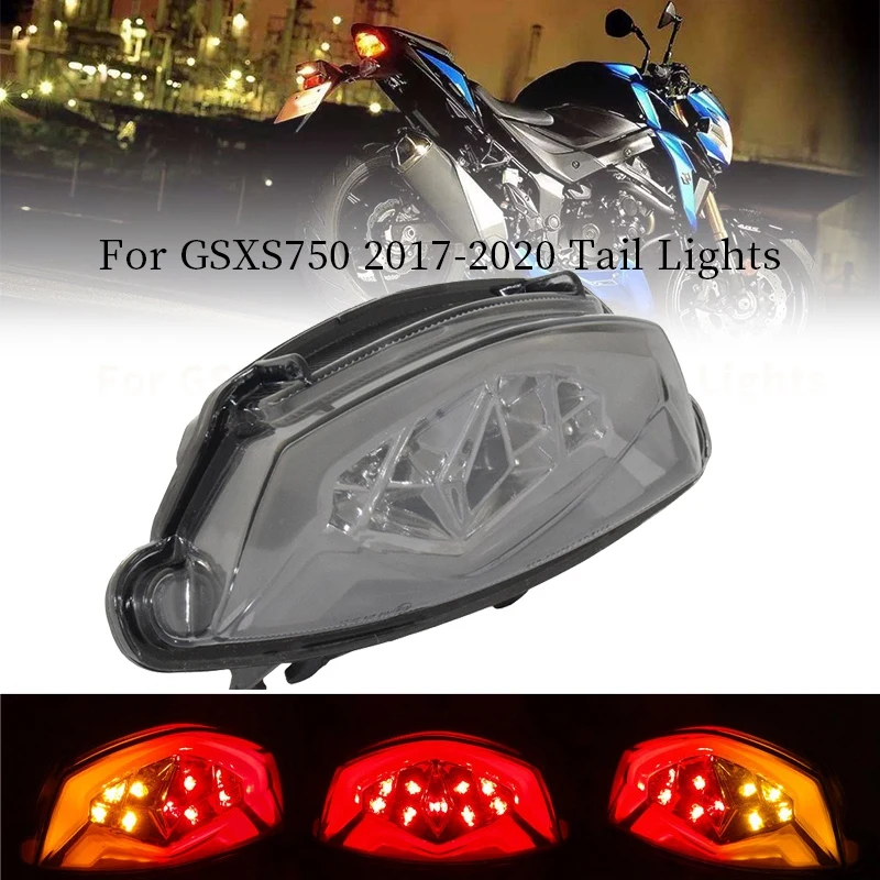 Motorno kolo Zaporedno LED Rep Luči, Zavore Zadaj smerokaze Integrirana Luč za Suzuki GSXS 750 1000 F/Z 2017-2020