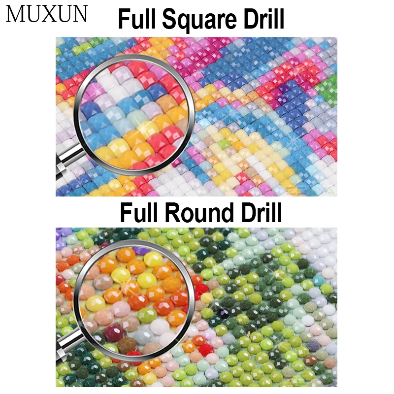 Muxun 5D Diy Diamond Slikarstvo medvedek Risanke 3D Diamond Vezenje Prodaje Celoten Kvadratni Nosorogovo Sliko Diamond Mozaik Ep405