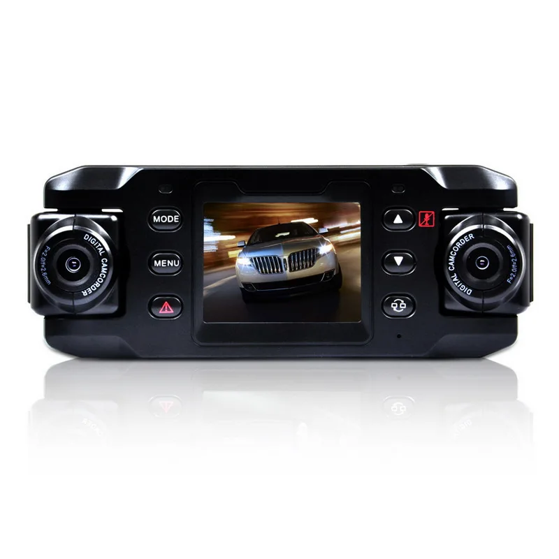 Avto DVR X8000 2.3 palčni LCD-140 stopnja širokokotni Dvojno Objektiv auto vozila digitalni video Snemalnik Night Vision podporo GPS