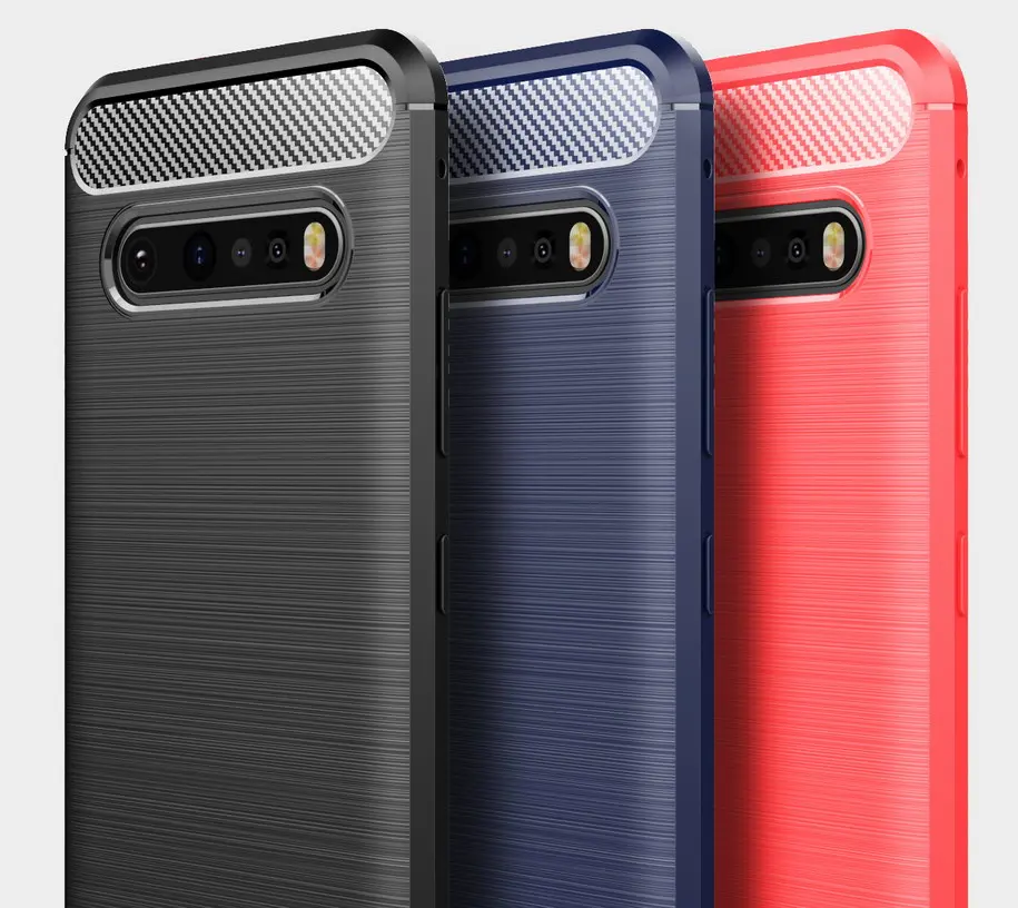 Luksuzni primeru telefon Za LG V60 primeru Mehke Silikonske Ogljikovih Vlaken Teksturo kritje Za LG K61 Fundas