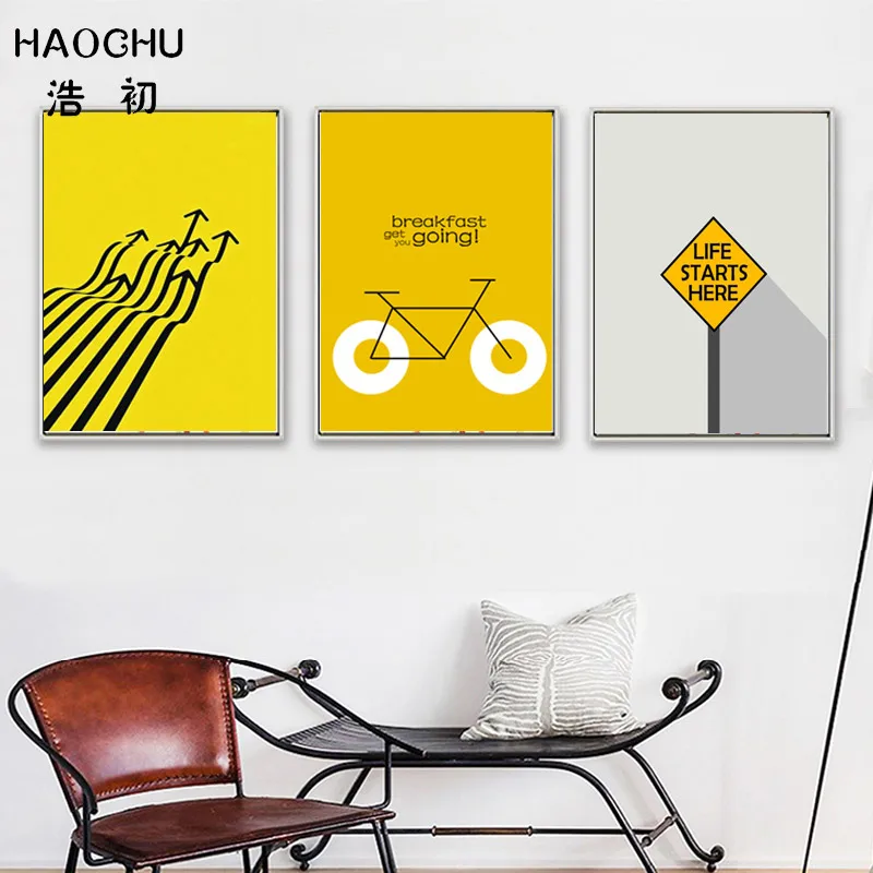 HAOCHU Evropske abstraktni vzorec še vedno življenje izposoja angleške abecede dekorativne slike platno slikarstvo Internet cafe umetnost plakata