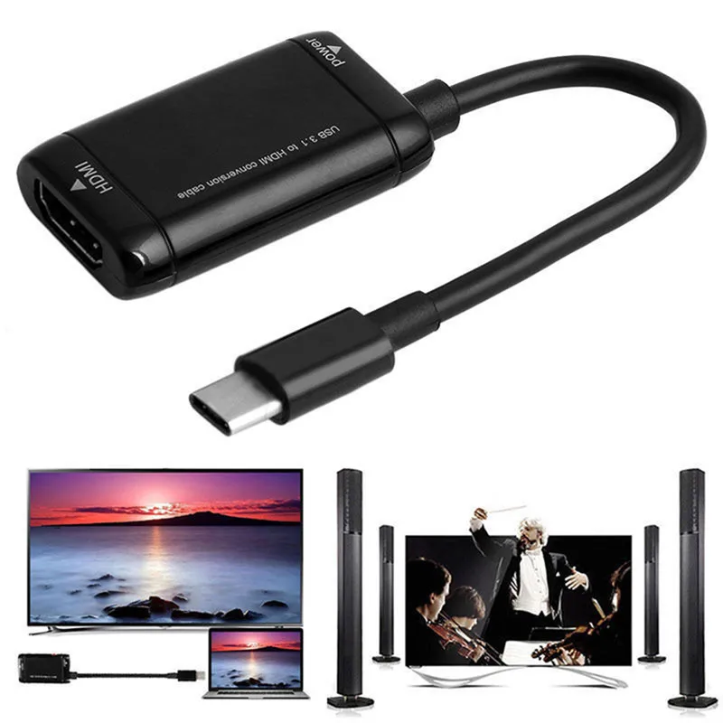 1080P Moški-Ženska Pretvornik Kabel MHL Telefon Android Tablet HDMI USB-C USB 3.1 Vrste C, USB-C HDMI Adapter