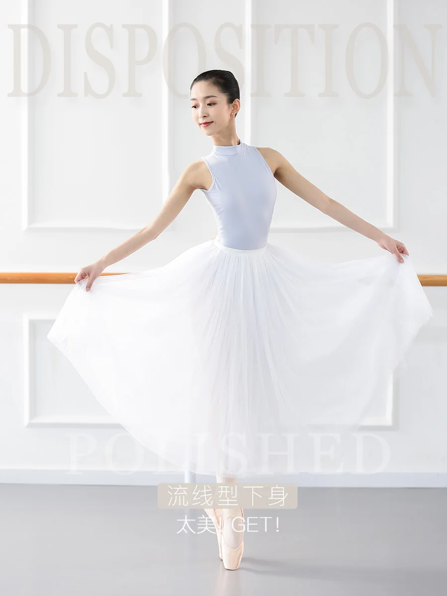 Klasične Sodobne Plesne Kostume Ženski Dekleta Dolgo Krilo 540 Stopinj Eleganten Pas Sodobni Balet Šifon Praksi Krilo