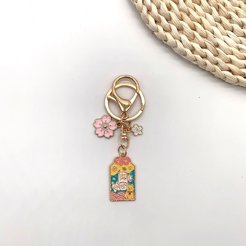 Japonska Risanka, Ki Je Srečen Mačka Keychain Amulet Nakit Dekoracijo Čar Omamori Obesek Za Ključe, Za Avto Vrečko Obesek Zajec Keyfob Nekaj Darilo