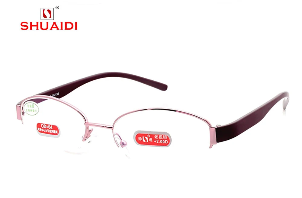 Leesbril = Shuai Di Semi-rim Tr90 Noge Hd Anti-utrujenost, Prevlečeni Leče Moda za Ženske Obravnavi Očala +0.5 +0.75 +1 +1.25 Na +6