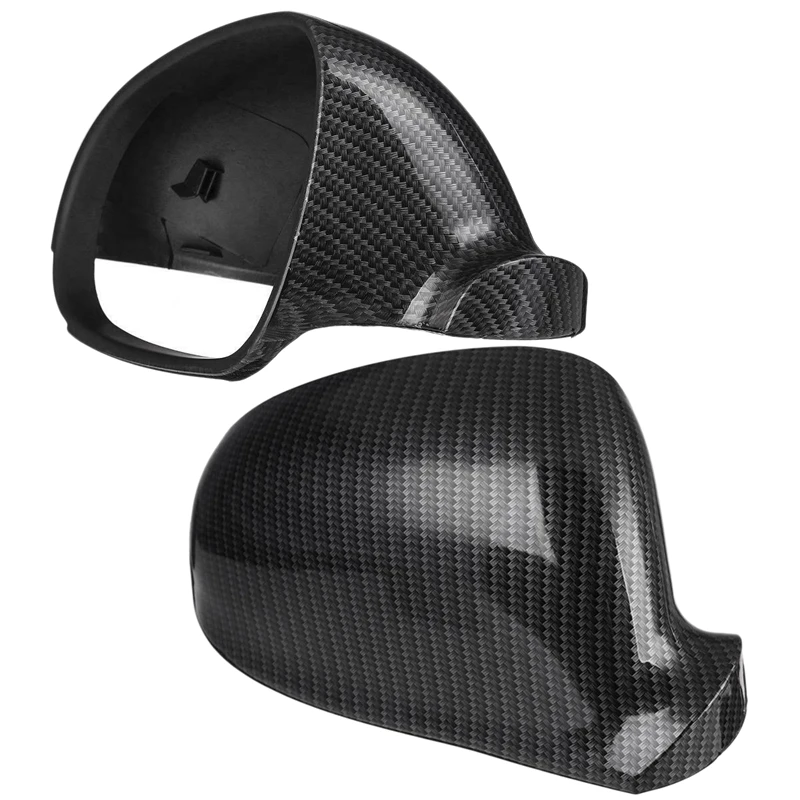 2Pcs Ogljikovih Vlaken Rearview Mirror Zajema Zamenjavo za Golf 5 MK5 2008-2011