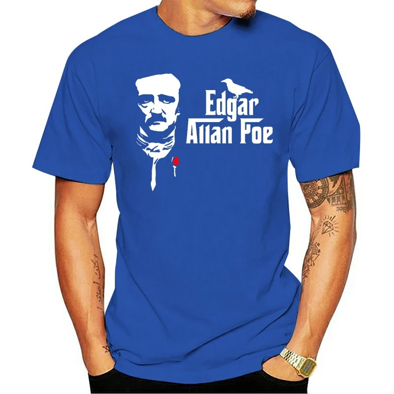 Priložnostne Priljubljena Krokar Edgar Allan Poe Moški Majica S Kratkimi Rokavi Moški Vrhovi Tee Vroče Prodajo Fashion O Neck Majica S Kratkimi Rokavi