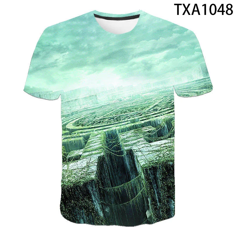 2020 Novo Harajuku Slog Tees Moških, Žensk, Otrok, Športna T Majica Film Labirint Runner 3D Natisnjeni T-Shirt Vrhovi Poletje Priložnostne Tee