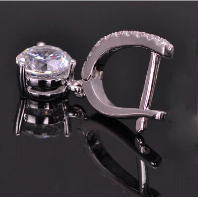 Elegantno 1Ct/vsak Diamant Uhan Žrebec za Ženske Luksuzni Kakovosti Platinum 950 Stud Uhani