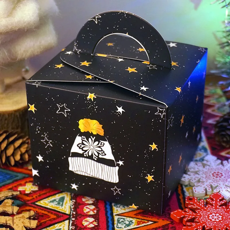 Božično Darilo Polje Lepo Zložiti Black Božič Apple Polje Naselitve Božič Okraski ping Jelena Drevo Natisnjen